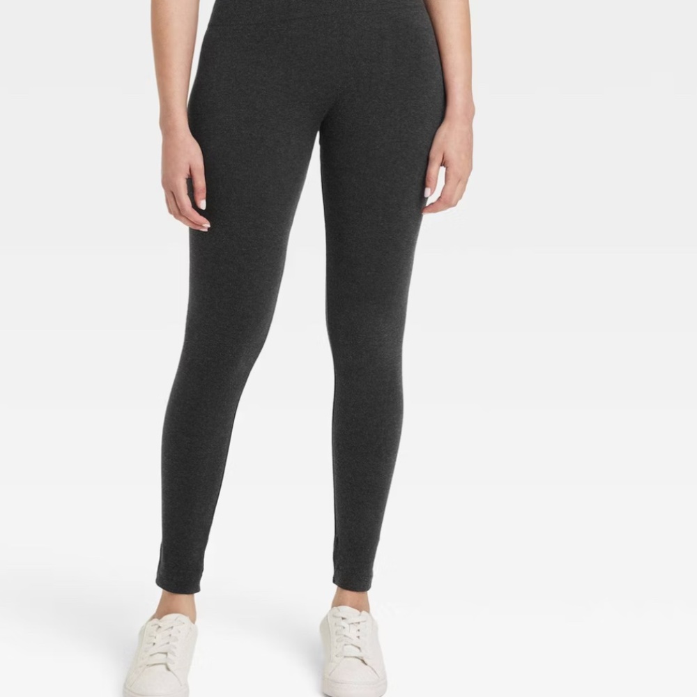 NWT black fauz fur lined leggings